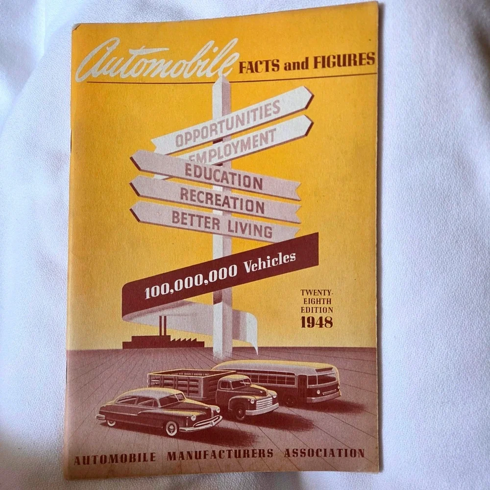 Automobile Manufacturers Association Facts and Figures 1948 Vintage